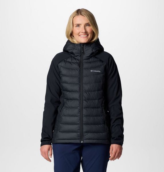 Women Columbia Powder Lite™ II Insulated Hybrid Hooded Jackets Black | US-XMTAJD-927