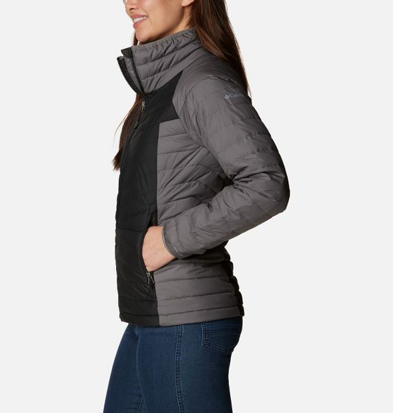 Women Columbia Powder Lite™ II Insulated Jackets Grey / Black / Dark Grey | US-QHFUKM-978