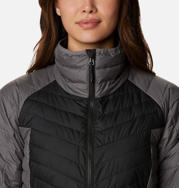 Women Columbia Powder Lite™ II Insulated Jackets Grey / Black / Dark Grey | US-QHFUKM-978