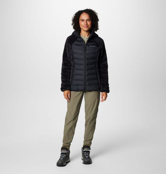 Women Columbia Powder Lite™ II Sherpa Hybrid Fleece Jackets Black | US-ORKQNH-490