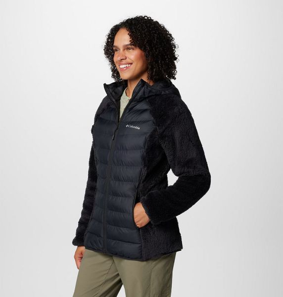 Women Columbia Powder Lite™ II Sherpa Hybrid Fleece Jackets Black | US-ORKQNH-490