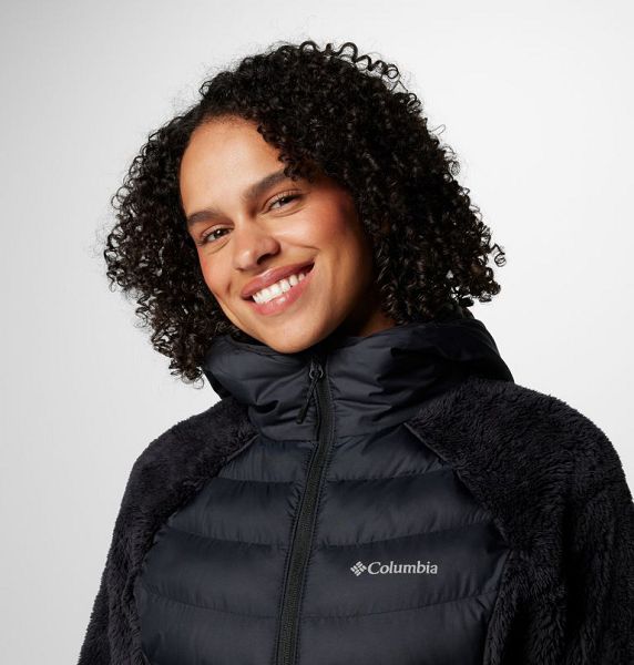 Women Columbia Powder Lite™ II Sherpa Hybrid Fleece Jackets Black | US-ORKQNH-490