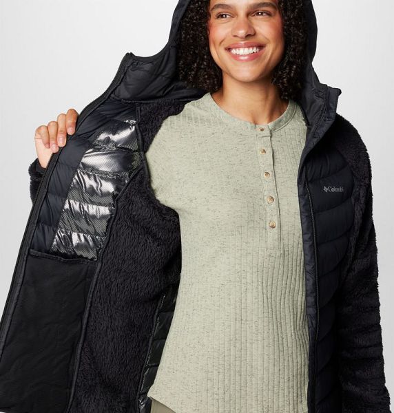 Women Columbia Powder Lite™ II Sherpa Hybrid Fleece Jackets Black | US-ORKQNH-490