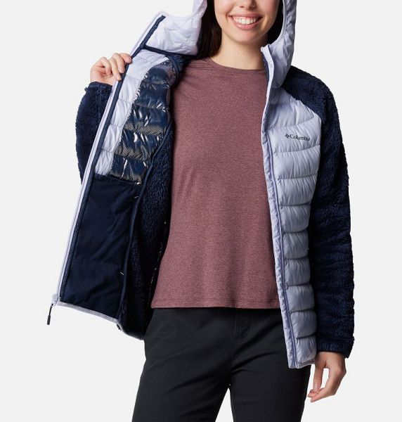 Women Columbia Powder Lite™ II Sherpa Hybrid Fleece Jackets Navy | US-AEVRXY-789