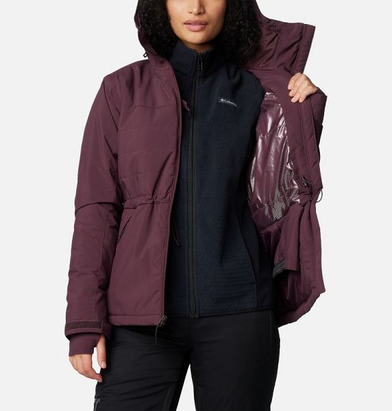 Women Columbia Powdered Peak™ Insulated Waterproof Ski Jackets Burgundy | US-MVOLWG-067