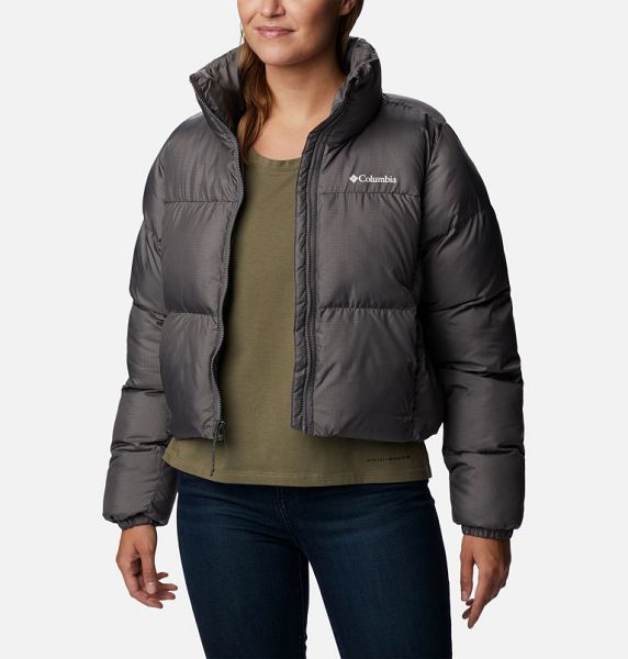 Women Columbia Puffect™ Cropped Puffer Jacket Grey | US-AGLWDB-857