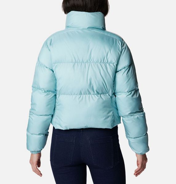 Women Columbia Puffect™ Cropped Puffer Jacket Light Turquoise | US-HTRSKW-152