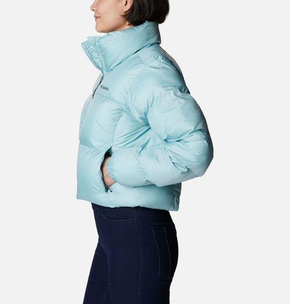 Women Columbia Puffect™ Cropped Puffer Jacket Light Turquoise | US-HTRSKW-152