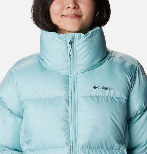 Women Columbia Puffect™ Cropped Puffer Jacket Light Turquoise | US-HTRSKW-152