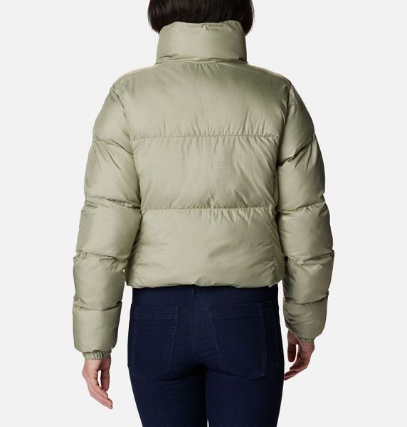 Women Columbia Puffect™ Cropped Puffer Jacket Green | US-LMNDEA-065