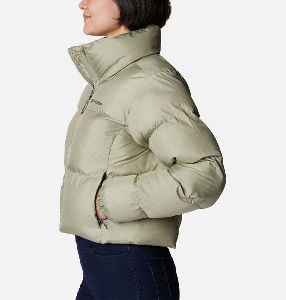 Women Columbia Puffect™ Cropped Puffer Jacket Green | US-LMNDEA-065