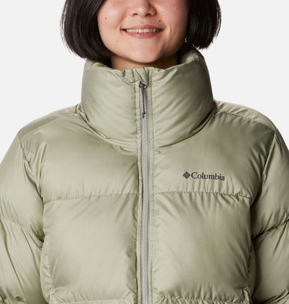 Women Columbia Puffect™ Cropped Puffer Jacket Green | US-LMNDEA-065