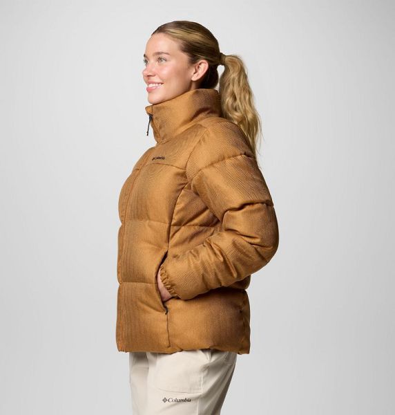 Women Columbia Puffect™ Herringbone Puffer Jacket Brown | US-AJUYBK-061