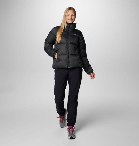 Women Columbia Puffect™ Herringbone Puffer Jacket Black | US-LZPTIC-951