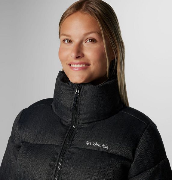 Women Columbia Puffect™ Herringbone Puffer Jacket Black | US-LZPTIC-951