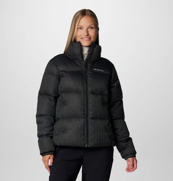 Women Columbia Puffect™ Herringbone Puffer Jacket Black | US-LZPTIC-951