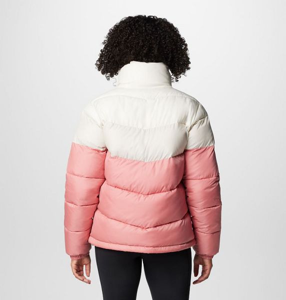 Women Columbia Puffect™ II Colourblock Puffer Jacket Pink / Dark Grey | US-UBRZPO-087