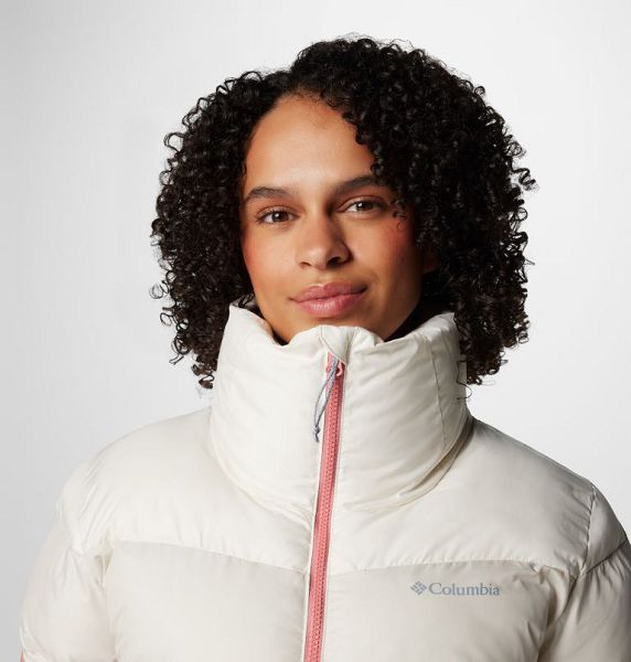 Women Columbia Puffect™ II Colourblock Puffer Jacket Pink / Dark Grey | US-UBRZPO-087