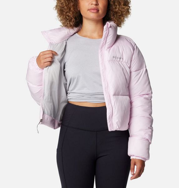 Women Columbia Puffect™ II Cropped Puffer Jacket Pink | US-QNCIPA-780