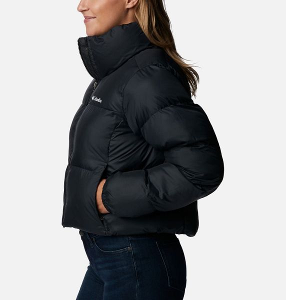 Women Columbia Puffect™ II Cropped Puffer Jacket Black | US-CKMDWV-392