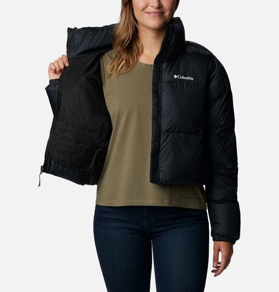 Women Columbia Puffect™ II Cropped Puffer Jacket Black | US-CKMDWV-392