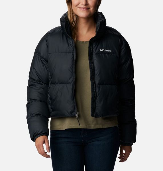 Women Columbia Puffect™ II Cropped Puffer Jacket Black | US-CKMDWV-392