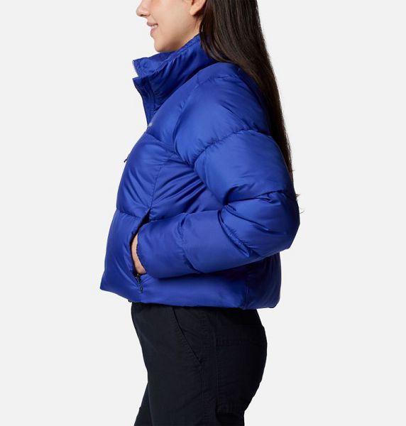 Women Columbia Puffect™ II Cropped Puffer Jacket Blue | US-LHFOSV-249