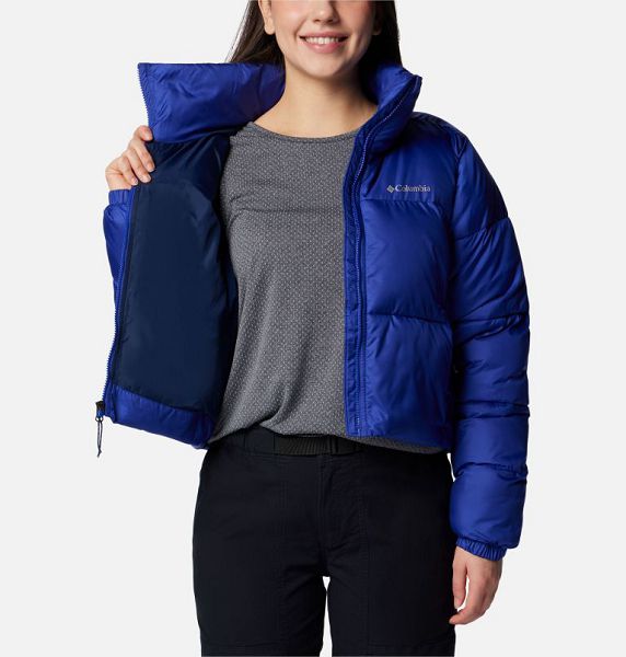 Women Columbia Puffect™ II Cropped Puffer Jacket Blue | US-LHFOSV-249