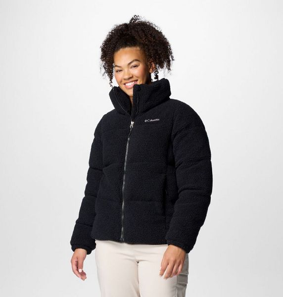 Women Columbia Puffect™ Sherpa Puffer Jacket Black | US-VHIZBM-658