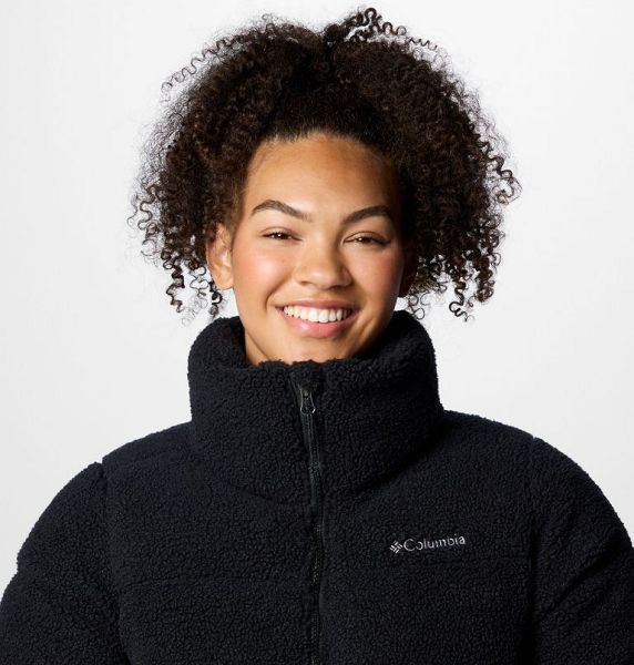 Women Columbia Puffect™ Sherpa Puffer Jacket Black | US-VHIZBM-658