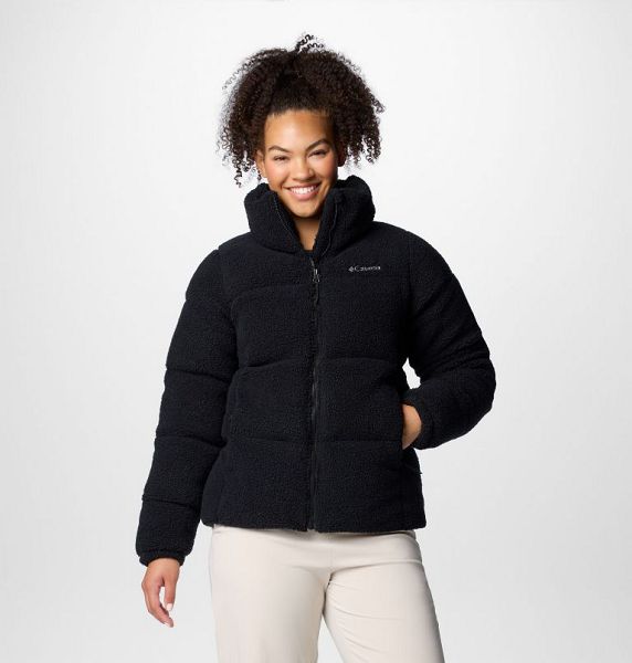 Women Columbia Puffect™ Sherpa Puffer Jacket Black | US-VHIZBM-658