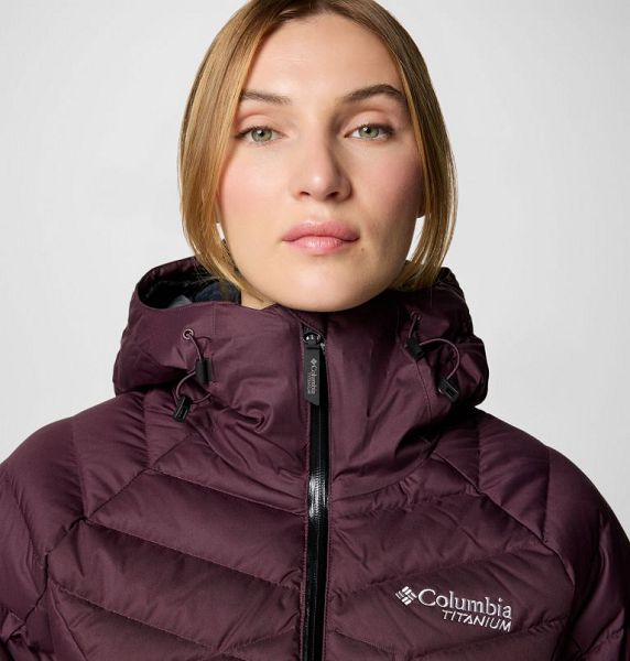 Women Columbia Roaring Fork™ II Waterproof Down Ski Jackets Burgundy | US-VUYDOI-790