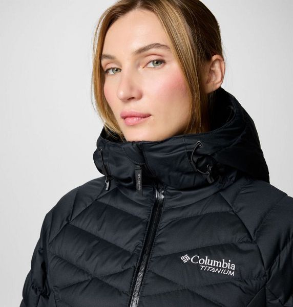 Women Columbia Roaring Fork™ II Waterproof Down Ski Jackets Black | US-VDQFAK-675