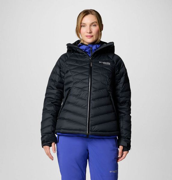 Women Columbia Roaring Fork™ II Waterproof Down Ski Jackets Black | US-VDQFAK-675