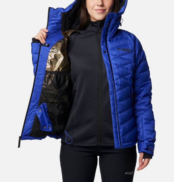 Women Columbia Roaring Fork™ II Waterproof Down Ski Jackets Blue | US-MTWOES-931