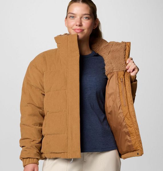 Women Columbia Ruby Falls™ II Novelty Sherpa Puffer Jacket Brown | US-IEGSRO-735