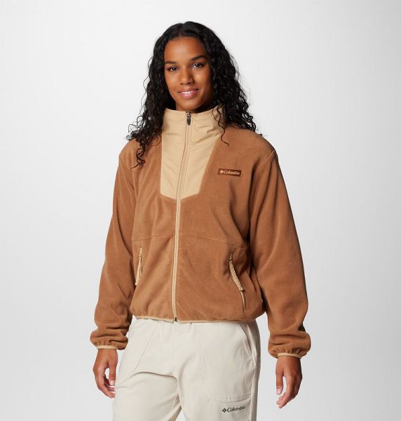 Women Columbia Sequoia Grove™ Fleece Jackets Brown | US-IYPGMK-295