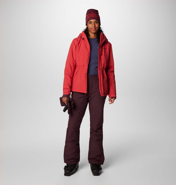 Women Columbia Shafer Canyon™ II Waterproof Ski Pants Burgundy | US-ZMVRHK-509