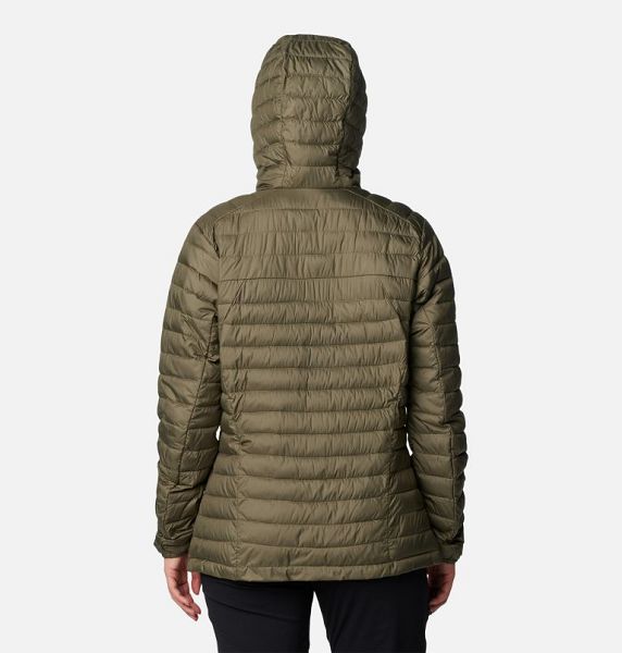 Women Columbia Silver Falls™ II Hooded Insulated Jackets Grey / Green | US-RASHFB-579