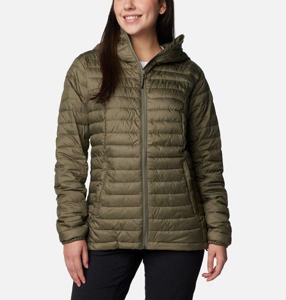 Women Columbia Silver Falls™ II Hooded Insulated Jackets Grey / Green | US-RASHFB-579