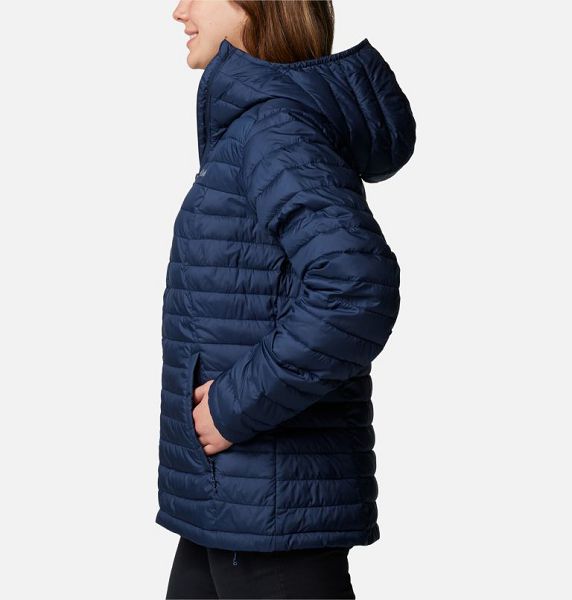 Women Columbia Silver Falls™ II Hooded Insulated Jackets Navy | US-UWMXZE-294