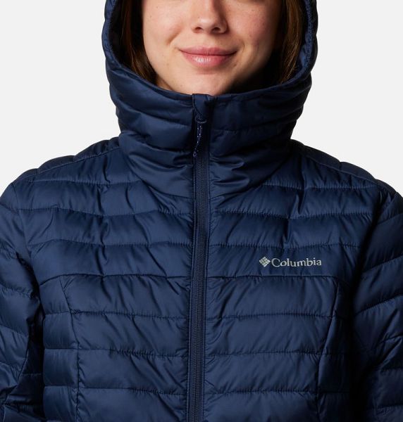 Women Columbia Silver Falls™ II Hooded Insulated Jackets Navy | US-UWMXZE-294