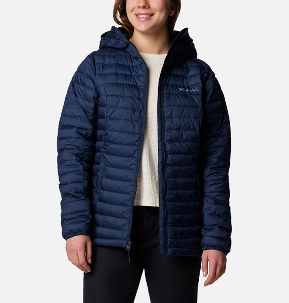 Women Columbia Silver Falls™ II Hooded Insulated Jackets Navy | US-UWMXZE-294