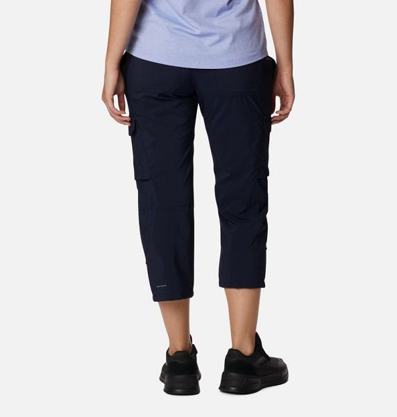 Women Columbia Silver Ridge Utility™ Cargo Walking Capris Navy | US-PSYHDT-861