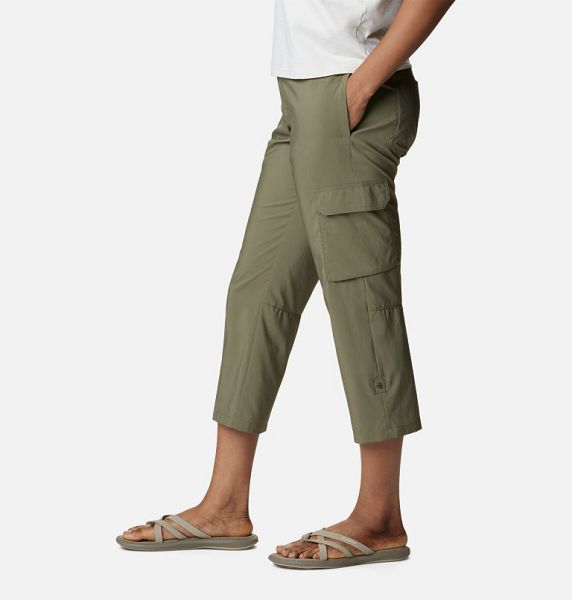 Women Columbia Silver Ridge Utility™ Cargo Walking Capris Grey / Green | US-UVLZQA-345