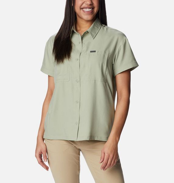 Women Columbia Silver Ridge Utility™ Sleeve Shirts Green | US-ZBAOKI-790