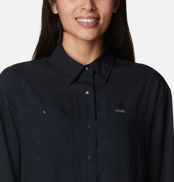 Women Columbia Silver Ridge Utility™ Technical Shirts Black | US-FKOSBE-805