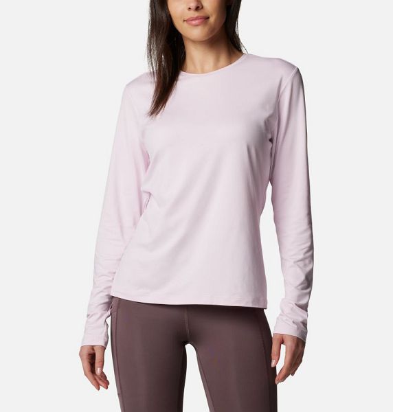 Women Columbia Sloan Ridge™ Graphic Long Sleeve Technical T-Shirt Pink | US-JYFXTK-971