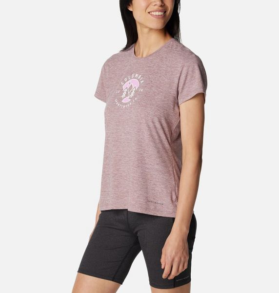 Women Columbia Sloan Ridge™ Technical Graphic T-Shirt Burgundy | US-AWJVMB-918