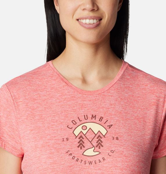 Women Columbia Sloan Ridge™ Technical Graphic T-Shirt Pink | US-UHJGEA-298